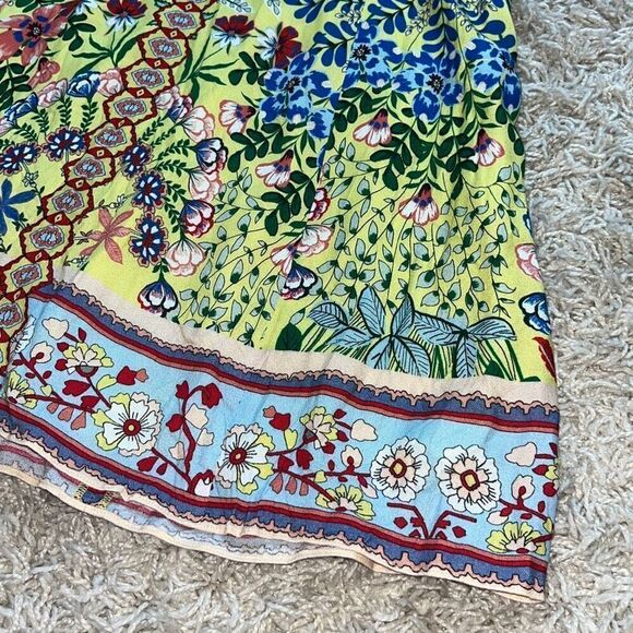 Alice + Olivia Hadley Floral Mini Fit & Flare Dress V-Neck Flutter Sleeve Size 1 - Picture 11 of 15